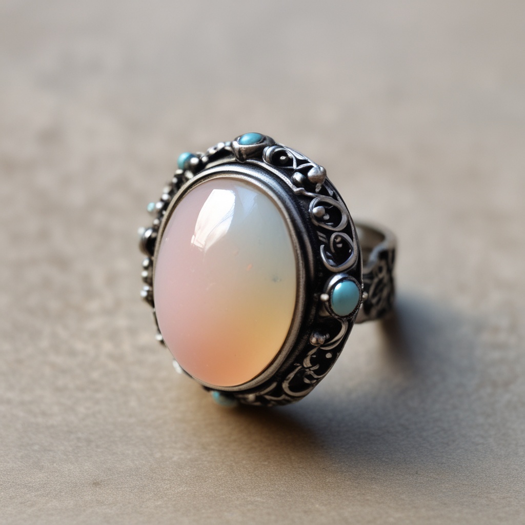 Pastel-colored glass ring number 10