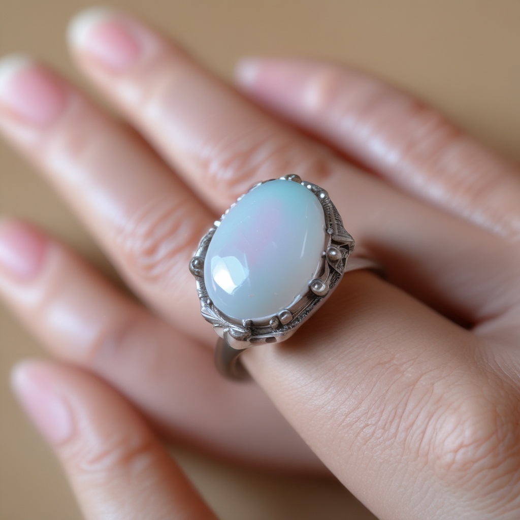 Pastel-colored glass ring number 11