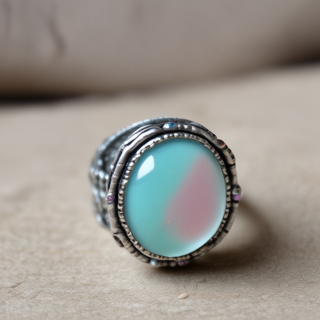Pastel-colored glass ring number 12