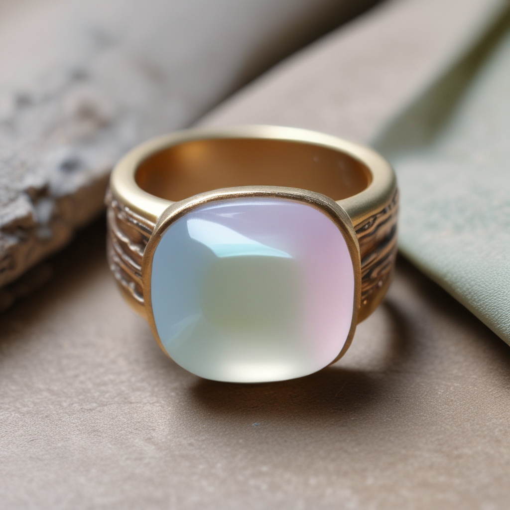 Pastel-colored glass ring number 13
