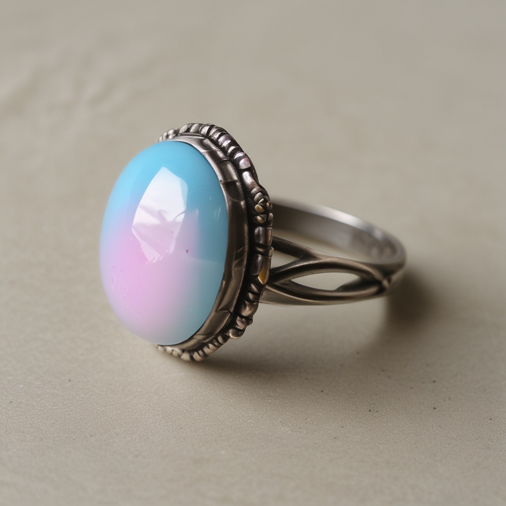Pastel-colored glass ring number 14