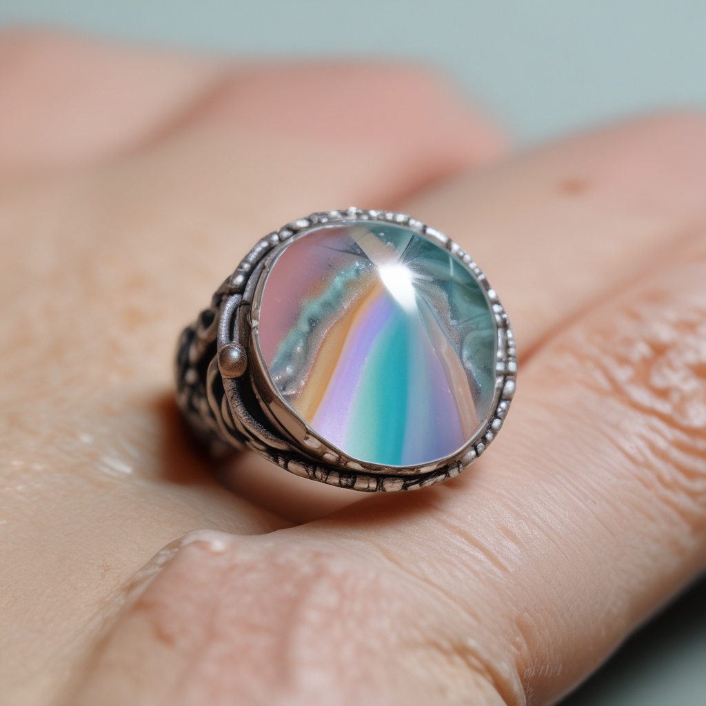 Pastel-colored glass ring number 3