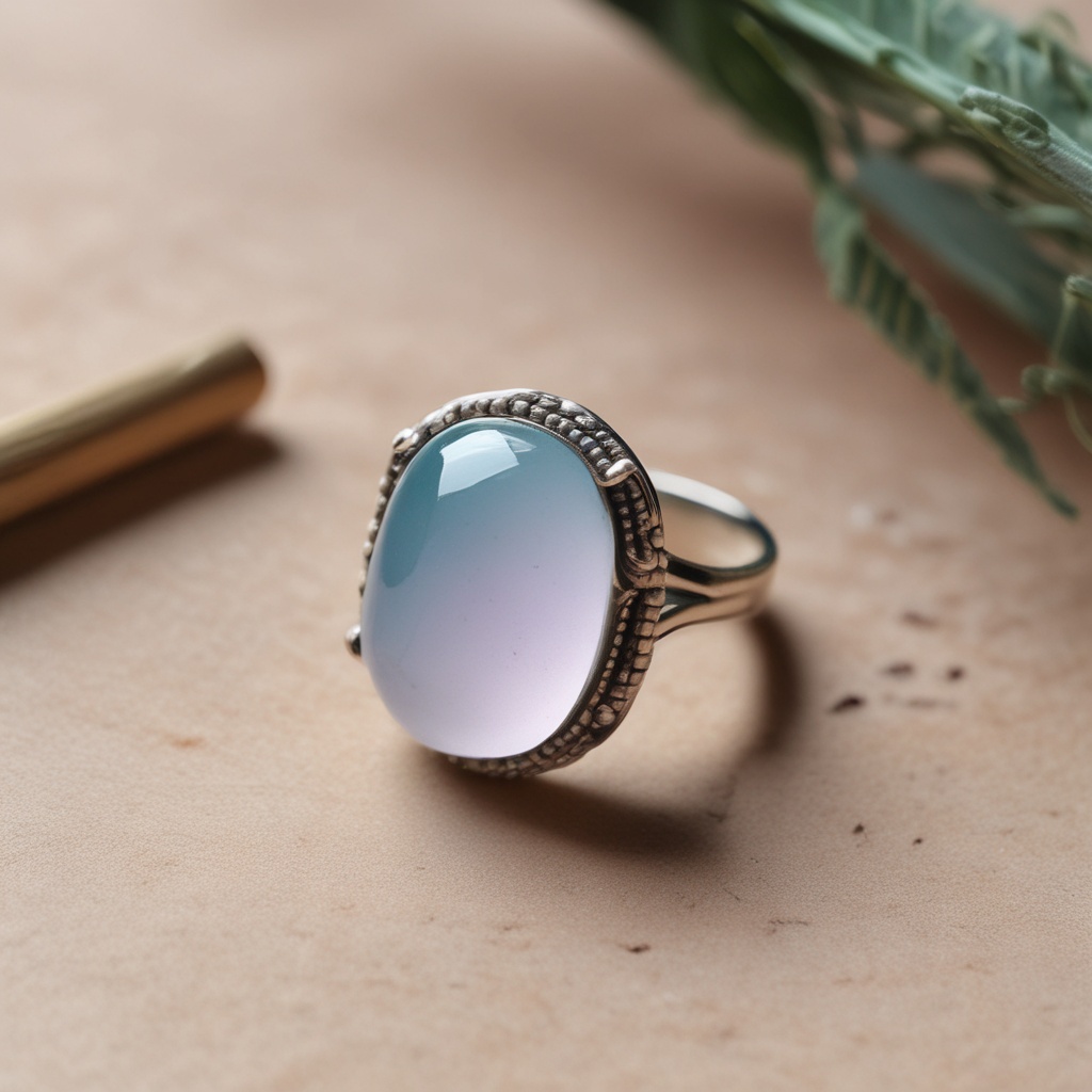 Pastel-colored glass ring number 6