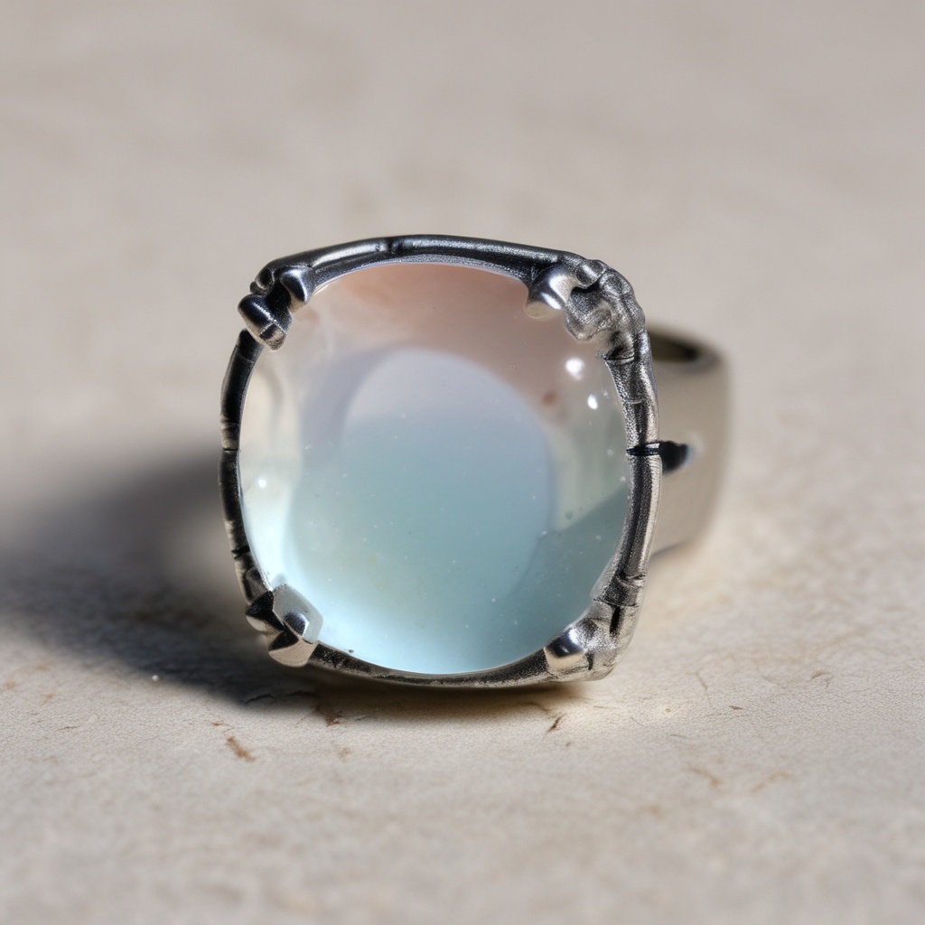 Pastel-colored glass ring number 9